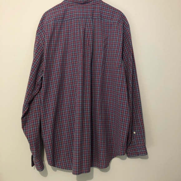 Ralph Lauren 100% Cotton 2XB Men's Red And Blue Check Plaid Button Down Shirt - Picture 2 of 7